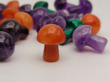 Load image into Gallery viewer, One Tumbled Mushroom crystal Grade A++ Malachite, Carnelian, Amethyst
