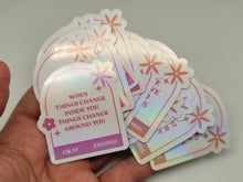 Load image into Gallery viewer, 12 Set Sticker for Daily Reminders Positive Mindstet Holographic Vinyl Sticker
