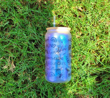 Load image into Gallery viewer, Glitter Shinny 16 OZ Daily Affirmations Glass Can Motivation
