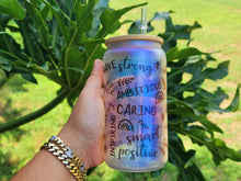 Load image into Gallery viewer, Glitter Shinny 16 OZ Daily Affirmations Glass Can Motivation
