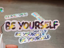 Load image into Gallery viewer, Love You Positivity Holographic Vinyl Sticker Sticker for Laptop,
