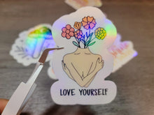 Load image into Gallery viewer, Love YourSelf Body sticker Holographic Vinyl Sticker
