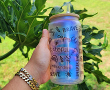 Load image into Gallery viewer, Glitter Shinny 16 OZ Daily Affirmations Glass Can Motivation
