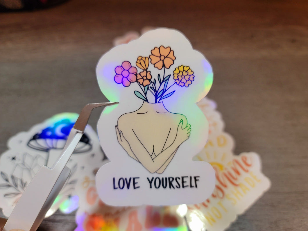 Love YourSelf Body sticker Holographic Vinyl Sticker