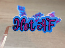 Load image into Gallery viewer, Holographic Waterproof 90s Nostalgia HOT AF Vinyl Sticker,
