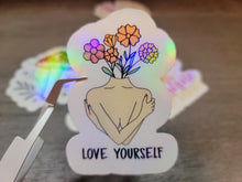 Load image into Gallery viewer, Love YourSelf Body sticker Holographic Vinyl Sticker
