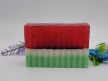 Load image into Gallery viewer, Watermelon Sorbet Handmade Soap Exfoliating Soap Goat&#39;s Milk Glycerin Soap
