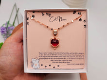 Load image into Gallery viewer, Cat Mom Gift Necklace, Gift for Cat Lover, Cat Mother, Unique Gift Ideas
