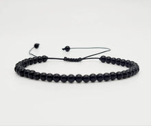 Load image into Gallery viewer, Black Obsidian Healing Bracelet 3mm Bracelet Natural crystal Bracelet Yoga
