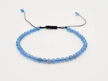 Load image into Gallery viewer, Handmade Blue Aquamarine Bracelet Powerful Bracelet 3mm adjustable
