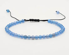 Load image into Gallery viewer, Handmade Blue Aquamarine Bracelet Powerful Bracelet 3mm adjustable
