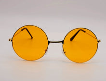 Load image into Gallery viewer, Steampunk Goggles Glasses Round Sunglasses Emo Retro Orange Color
