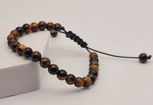 Load image into Gallery viewer, Tiger&#39;s Eye Shinny 4mm Bracelet Powerful Bracelet Adjustable
