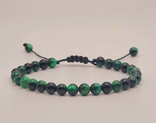 Load image into Gallery viewer, Green Tiger&#39;s Eye Shinny 4mm Bracelet Powerful Bracelet Adjustable
