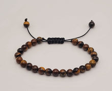 Load image into Gallery viewer, Tiger&#39;s Eye Shinny 4mm Bracelet Powerful Bracelet Adjustable
