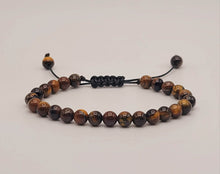 Load image into Gallery viewer, Tiger&#39;s Eye Shinny 4mm Bracelet Powerful Bracelet Adjustable
