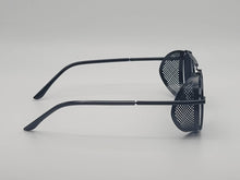 Load image into Gallery viewer, Steampunk Goggles Glasses Round Sunglasses Emo Retro All black
