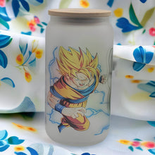 Load image into Gallery viewer, Dragon Ball Z Beer Can glass | Boho Coffee Glass | 16 oz
