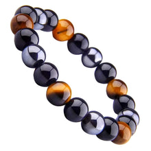 Load image into Gallery viewer, Triple Protection Bracelet For  Luck And Prosperity. Hematite - Black Obsidian - Tiger Eye
