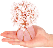 Load image into Gallery viewer, Feng Shui Rose Quartz Crystal Tree
