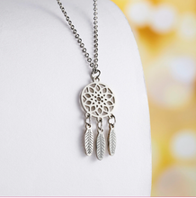 Load image into Gallery viewer, dainty Sleep Catcher necklace Minimalist Dream Catcher Necklace
