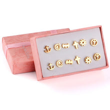 Load image into Gallery viewer, Surgical steel stud earrings set | tarnish free earrings Hypoallergenic earrings
