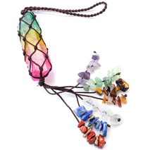 Load image into Gallery viewer, Crystal Tassel | 7 Chakra Hanger | perfect gift for her hanger Big Stone, Hand made
