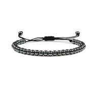 Load image into Gallery viewer, Hematite Bracelet, Beaded bracelet for concentration &amp; Focus Silver Tone
