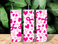 Load image into Gallery viewer, breast cancer cup, breast cancer awareness, awareness tumbler
