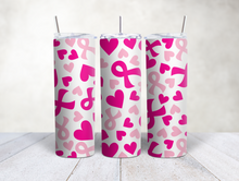 Load image into Gallery viewer, breast cancer cup, breast cancer awareness, awareness tumbler
