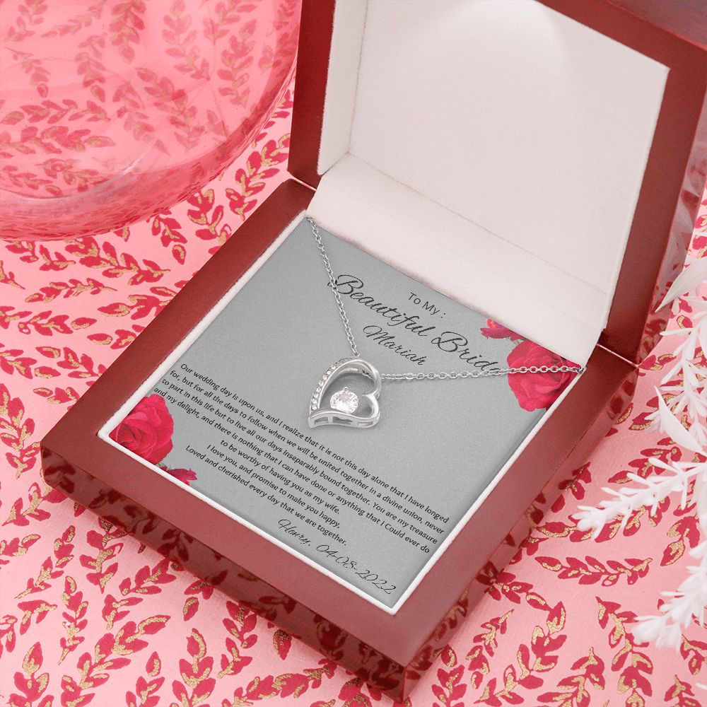 To My Beautiful Bridge Groom to Bride Gift on Wedding day Gift For Bride From Groom