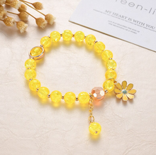 Load image into Gallery viewer, Bright Daisy Bracelet Gifts For Women Elastic Bracelet Cracked Quartz
