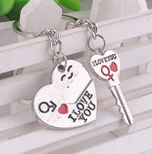 Load image into Gallery viewer, Lover&#39;s matching keychain- Me &amp; you I love you keychain
