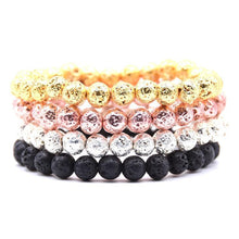 Load image into Gallery viewer, Elevate Your Style with our Lava Stone Beaded Bracelet Collection
