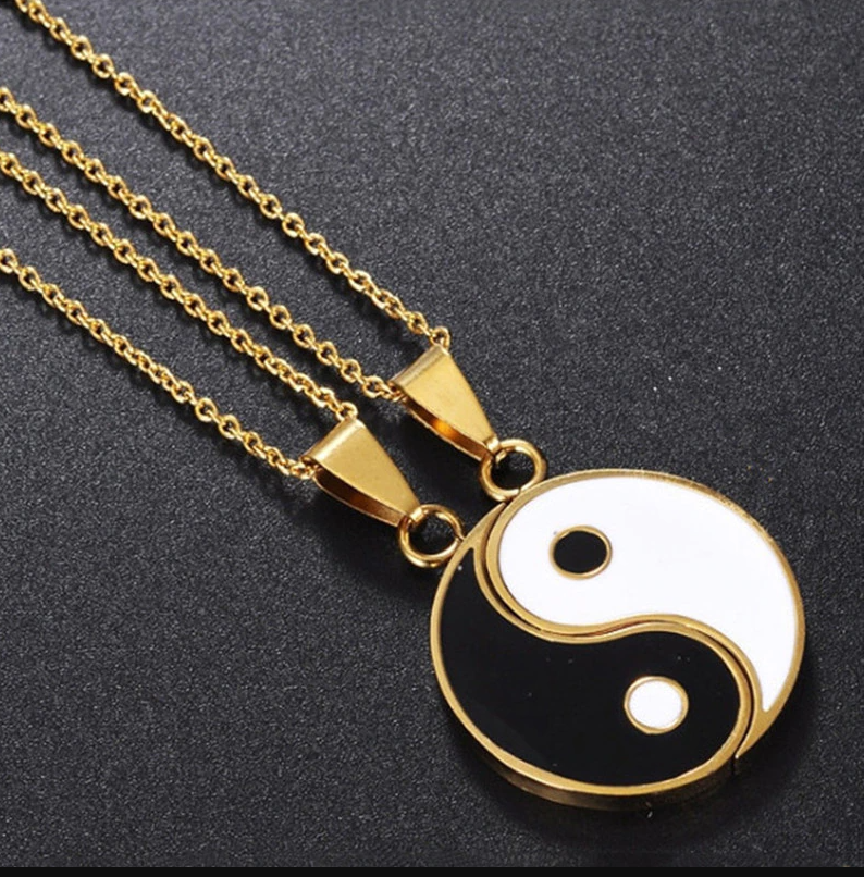 2 PC Couple Necklace - Trendy Couple necklace Ying Yang Necklace