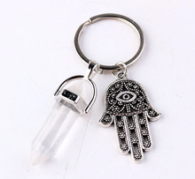 Load image into Gallery viewer, Natural Healing Stone Keychain For Protection
