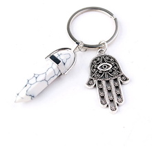 Load image into Gallery viewer, Natural Healing Stone Keychain For Protection
