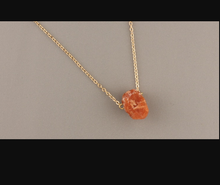Load image into Gallery viewer, Raw Crystal Necklace, Carnelian Rough Stone Necklace, Amethyst Necklace
