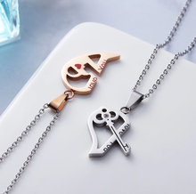 Load image into Gallery viewer, 2 PC Set I love you Couple necklace Set Couple&#39;s GIFT
