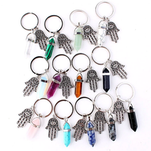 Load image into Gallery viewer, Natural Healing Stone Keychain For Protection
