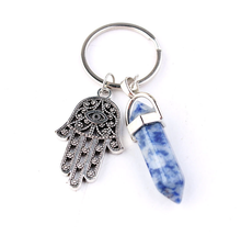 Load image into Gallery viewer, Natural Healing Stone Keychain For Protection
