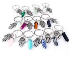 Load image into Gallery viewer, Natural Healing Stone Keychain For Protection
