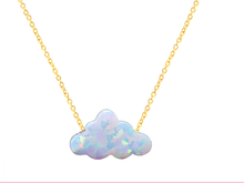 Load image into Gallery viewer, Cloud Necklace, Cloud Charm, Pendant on a Dainty Gold Plated Non Tarnish
