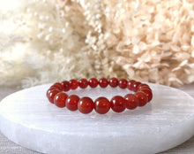 Load image into Gallery viewer, Carnelian Bracelet | Root Sacral Chakra Healing Stone | Virgo Zodiac | Vitality | Passion | Energy Boost | Natural | Creativity | Protection
