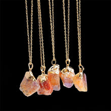 Load image into Gallery viewer, Natural Crystal pendant necklace Raw Crystals
