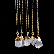 Load image into Gallery viewer, Natural Crystal pendant necklace Raw Crystals
