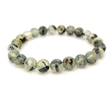 Load image into Gallery viewer, Prehnite Epidote Bracelet, Prehnite Bracelet, 8mm Stretch Bracelet, Beaded Bracelet, Epidote Jewelry, Heart Chakra, Abundance Manifestation
