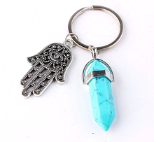 Load image into Gallery viewer, Natural Healing Stone Keychain For Protection
