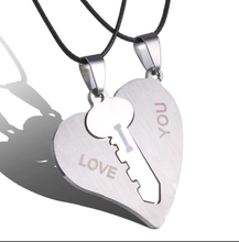 Load image into Gallery viewer, 2 PC Set Heart I love you Necklace Black Robe necklace Set
