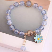 Load image into Gallery viewer, Bright Daisy Bracelet Gifts For Women Elastic Bracelet Cracked Quartz
